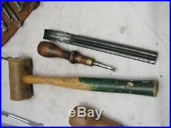 Lot Craftool & Other Leather Working Craft Stamp Punch Tools Swivel Knife