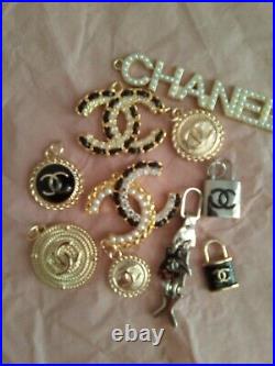 Lot Of 10 20mm 35mm STAMPED Button Zipper Designer Button Chanel Button