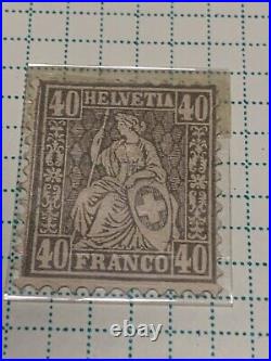 Lot Of 14 Extremely Rare Helvetia Switzerland Franco Stamps