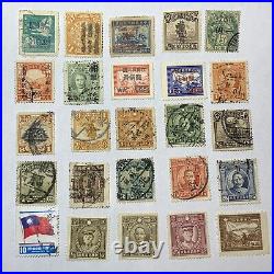 Lot Of 25 Different China Stamps Flying Geese, Coiling Dragon, Overprints & More
