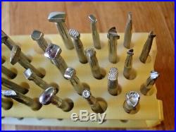 Lot Of 36 Leather Working Tools Saddle Belt Stamps Craftool Co U. S. A. Punches