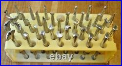 Lot Of 36 Vintage Craftool Co. U. S. A. Leather Saddle Stamp Tools Tandy USA