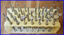 Lot Of 36 Vintage Craftool Co. U. S. A. Leather Saddle Stamp Tools Tandy USA