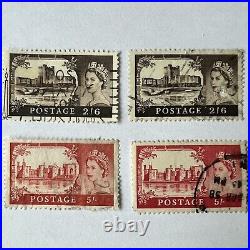 Lot Of 4 Queen Elizabeth High Values Stamps Carrickfergus & Caernarfon Castles