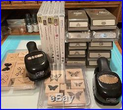 Lot Of 7 Stampin Up! Stamp Sets With Coordinating Punches