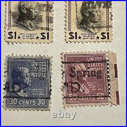 Lot Of 9 Us Stamps With Silver Spring Maryland Precancels Prexie Presidential #1