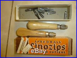 Lot Of Craftool Company Leather Craft Stamping Tools Tandy Dye Kit Estate