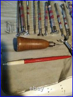 Lot Of Leather Working Stamps, Snap All, Swivel knife & more. Kraftool Co