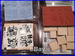 Lot Of Nine STAMPIN UP! Stamp Sets 130 Individual VERY RARE & Retired 1991-2006