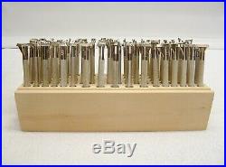 Lot of 134 CRAFTOOL Leather Stamps Tandy with 2 Wood Racks WOW