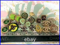 Lot of 20 Chanel CC Logo Buttons Stamped Button GG DIOR LV Gucci Louis Vuitton