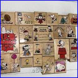 Lot of 23 PEANUTS Snoopy STAMPABILITIES Rubber Stamps STAMPEDE RARE HTF