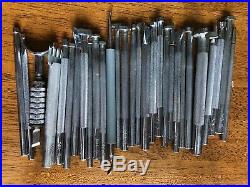 Lot of 29 Vintage Craft Tool USA Leather Working Tools Stamp Collection