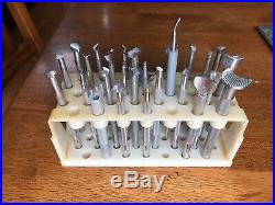 Lot of 29 Vintage Craft Tool USA Leather Working Tools Stamp Collection