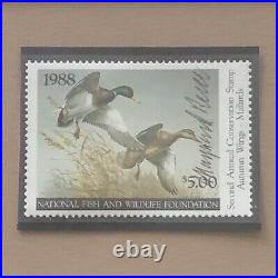 Lot of 3 Waterfowl Prints with Double Stamps Signed 1988 Maynard Reece Ducks