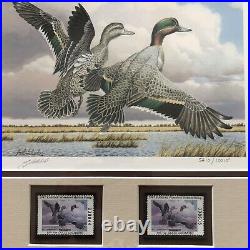Lot of 3 Waterfowl Prints with Double Stamps Signed 1988 Maynard Reece Ducks