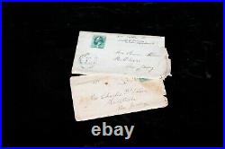 Lot of 42 OLD LETTERS 1871-1889 RARE Handwritten Ephemera 1800's Stamps
