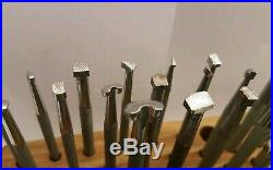 Lot of 43 Vintage Craftool Co. USA Leather Stamps Punches Tools Tandy Leather