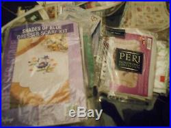 Lot of 45 Stamped Embroidery Patterns Pillow Cases/Table Cloths/Panels Variety