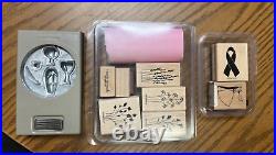 Lot of 58 Stampin Up Cases Sets Stamps Red Rubber Cling Stamp + 13 extras