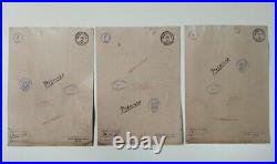 Lot of 6 PABLO PICASSO Drawing on paper (Handmade) signed and stamped vtg art