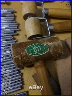 Lot of Vintage 40 Craftool Co Leather Stamps Punches Tools Tandy Leather + More