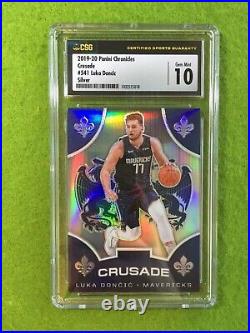 Luka Doncic SILVER PRIZM 10 GEM MINT CSG 2019 Chronicles LUKA DONCIC Crusade SP