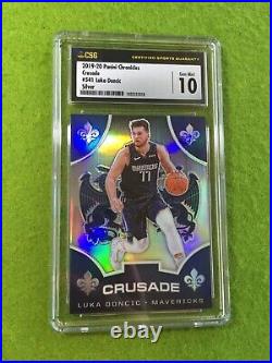 Luka Doncic SILVER PRIZM 10 GEM MINT CSG 2019 Chronicles LUKA DONCIC Crusade SP