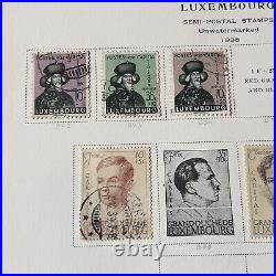 Luxembourg Caritas Mint Used Stamps Lot On Album Pages High Denom, Short Sets