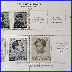 Luxembourg Caritas Mint Used Stamps Lot On Album Pages High Denom, Short Sets