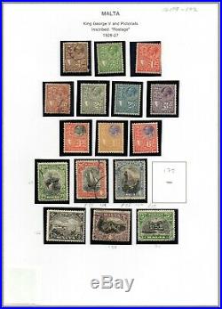 MALTA MINT AND USED COLLECTION QV-QEII 1860 to 1998