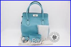 MINT Hermes Toolbox 26 Blue Saint Taurillon Clemence Shoulder Bag Phw stamp X
