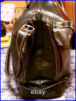 MINT LARGE Marino Orlandi Women's Italian Leather Stamped Purse/Carry All