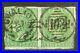 MOMEN-INDIA-1854-2a-GREEN-IMPERF-PAIR-USED-LOT-60231-01-tukr