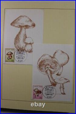 MUSHROOMS Fungi 2300 Covers 2 Box with Rare Items Topicals Stamp Collection Promo
