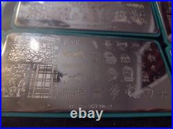 Maniology lot of 16 both newer and retired plates Stamping plates. (Read)