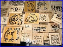 Massive Lot Of 200+ Rubber Stamps Stampin Up Brand