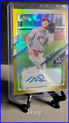 Mike Trout 2021 Topps Chrome Update Asg Gold Autograph Serial #15 /50 Auto Mint