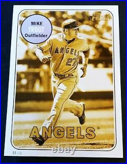 Mike Trout ULTRA RARE SSP #/10 Topps Heritage ACTION Variation GOLD Jumbo MINT