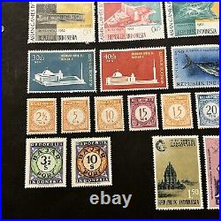 Mint Used Indonesia Stamp Lot, Ris Overprints, Olympics, Postage Due, Short Sets