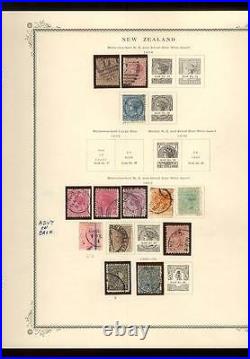 Mint & Used New Zealand Collection Scott Pages In Scott Album Cv$2336.75