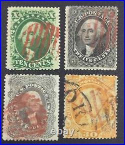 Momen Us Stamps #35-38 Used Lot #74120
