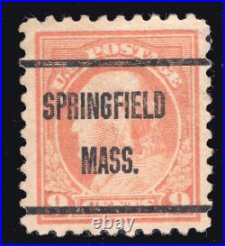 Momen Us Stamps #471 Var. Springfield Mass Experimental Precancel Lot #80092