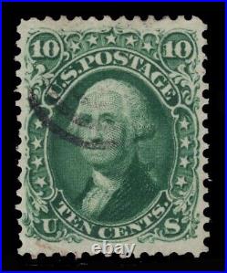 Momen Us Stamps #68 Used Very Thin Paper Vf/xf Aps Cert Lot #86088