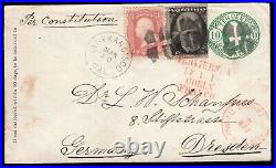 Momen Us Stamps #u40, 65, 73 Used On Cover To Germany Lot #84452