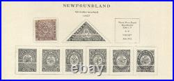 NEWFOUNDLAND 1857-1940 COLLECTION ON ALBUM PAGES MINT USED better includes nos