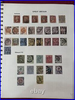 Nice GB Victoria, Evii, Gv, Eviii, Gvi, Qeii To 1991 Mint + Used Stamps In Album