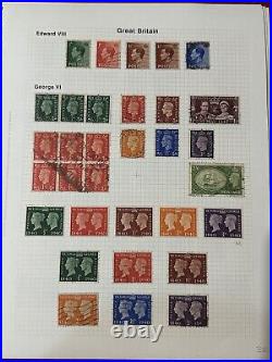 Nice GB Victoria, Evii, Gv, Eviii, Gvi, Qeii To 1991 Mint + Used Stamps In Album