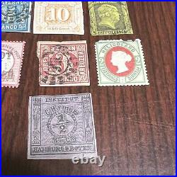 Old German Realm States Lot Stamps Bergedorf, Saxony, Bavaria, Hamburg Boten