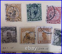 Old stamp lot? China Junk ship & Coiling Dragon #221,222,249,275 & More? LOOK